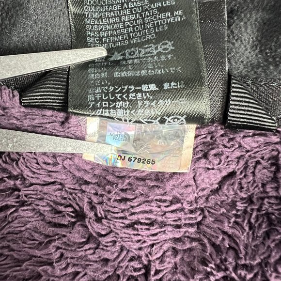 The North Face Fuzzy Fleece Osito Full Zip Jacket Womens Small Purple Mock Neck - Picture 10 of 16